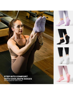 Calcetines COOLMATE Antideslizantes para Pilates y Yoga - Mujeres 2