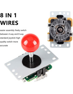 Kit Joystick Arcade Fosiya 1 Jugador USB LED 5V 10 Botones 2