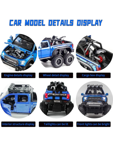 Camión Monstruo F150 Ming You 1/24 con Sonido y Luz