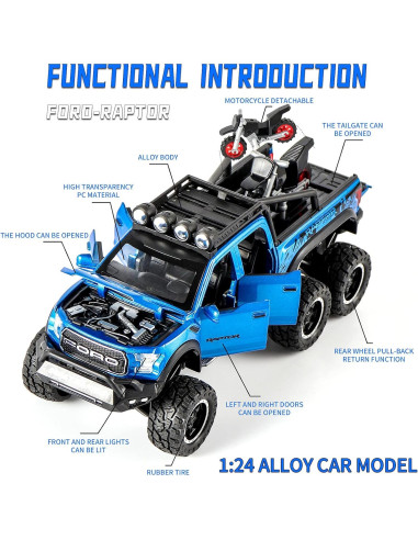 Camión Monstruo F150 Ming You 1/24 con Sonido y Luz