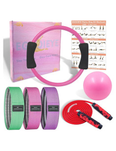 Conjunto de Pilates EGOOIEYE con Anillo, Pelota y Bandas