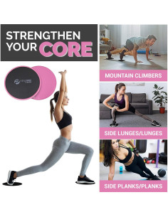 Deslizadores de Núcleo Limm para Ejercicio - Juego de 2, 17.8 cm 2