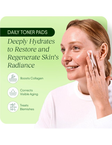 Toner Pads JiYu Anti-Envejecimiento 100 Unidades Eucalipto