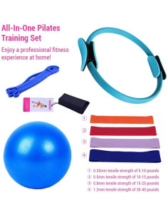 Kit de Pilates Karlak con Anillo, Pelota y Bandas de Resistencia 2