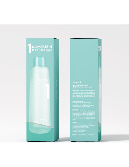 Tónico Herbáceo Calmante Numbuzin 300 ml Piel Sensible