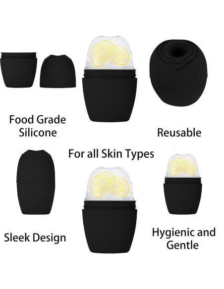 Rodillo de Hielo para la Cara Evmliy 2Pack Silicona