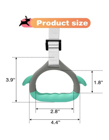 Anillas de Gimnasia Kechery para Niños con Correas Ajustables