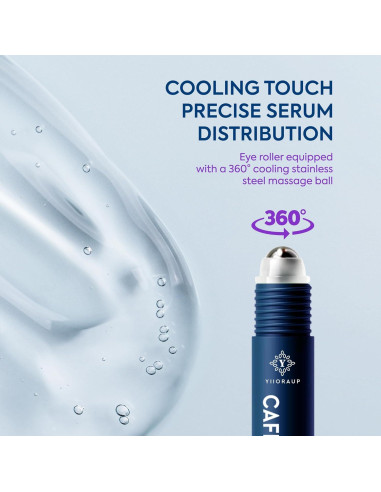 Crema para Ojos con Cafeína para Hombres - Rodillo Desinflamador