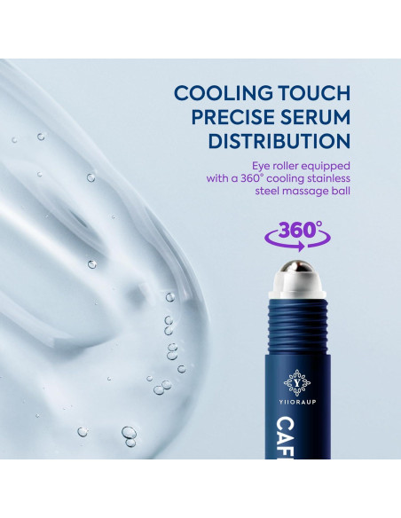 Crema para Ojos con Cafeína para Hombres - Rodillo Desinflamador