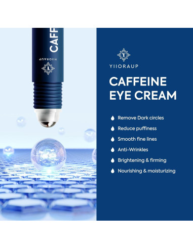 Crema para Ojos con Cafeína para Hombres - Rodillo Desinflamador