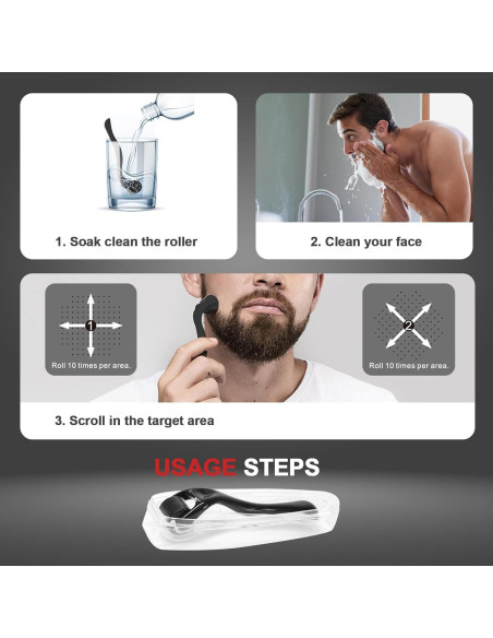 Rodillo Derma CLETINA 540 Microagujas para Cuidado Facial