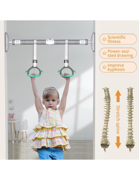 Anillas de Gimnasia Kechery para Niños con Correas Ajustables