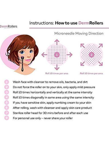 Rodillo Derma JonhTech 540 Micro Agujas para Piel y Cabello