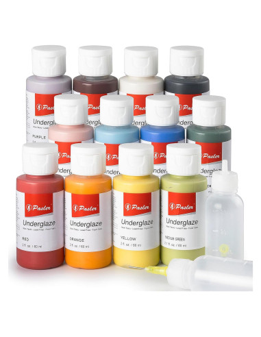 Juego de Underglaze Pasler - 12 Colores 60 ml Líquido Cerámica