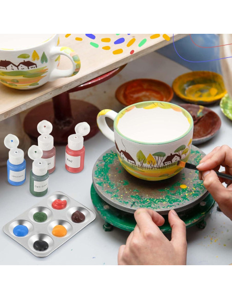 Kit de Underglaze Dunzoom 12 Colores + 6 Pinceles