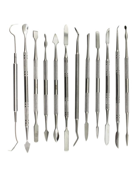 Juego de Cuchillos de Cera PHYHOO 12 Piezas Acero Inoxidable