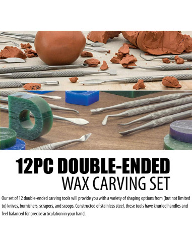 Juego de Cuchillos de Cera PHYHOO 12 Piezas Acero Inoxidable