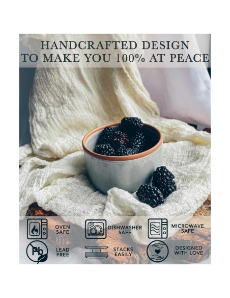 Ramekins Cerámicos MORA 8oz Set de 6 Antiadherentes