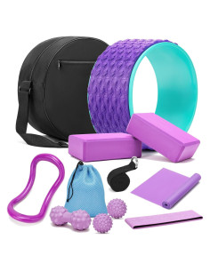 Juego de Yoga THYWD - Rueda, Bloques, Banda y Pelotas