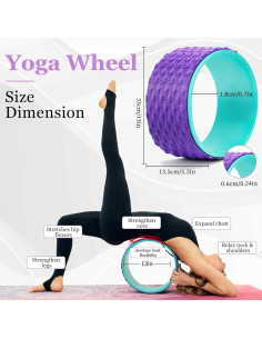 Juego de Yoga THYWD - Rueda, Bloques, Banda y Pelotas 2