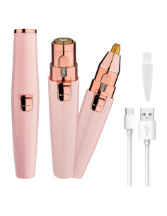 Recortador Facial Evolvique 2 en 1 Rosa con Luz LED