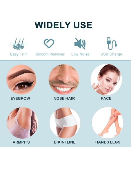 Recortador Facial Evolvique 2 en 1 Rosa con Luz LED