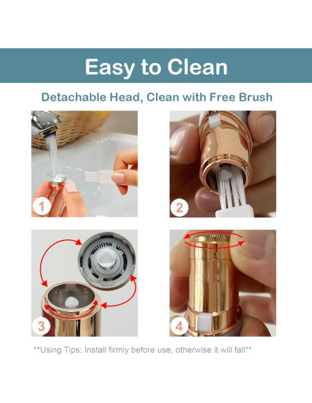 Recortador Facial Evolvique 2 en 1 Rosa con Luz LED