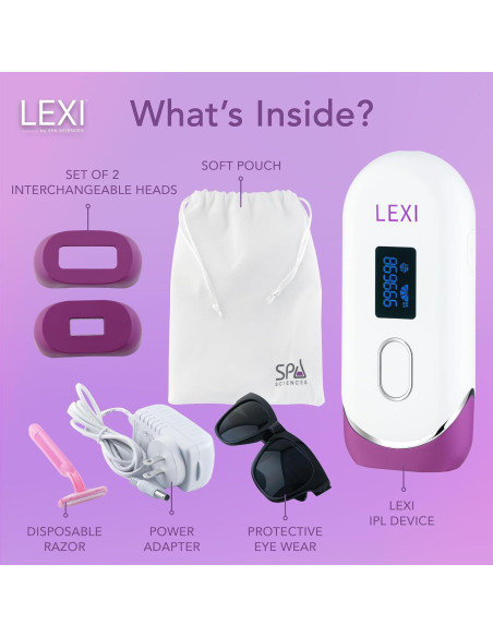 Spa Sciences LEXI - Eliminador de Vello IPL Indoloro 999,999 Destellos