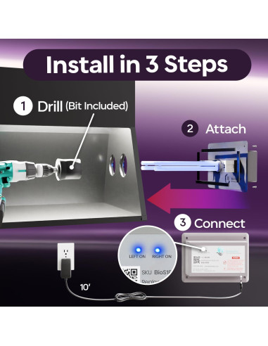 Purificador de Aire BioShieldUV 18W con Luz UV para HVAC