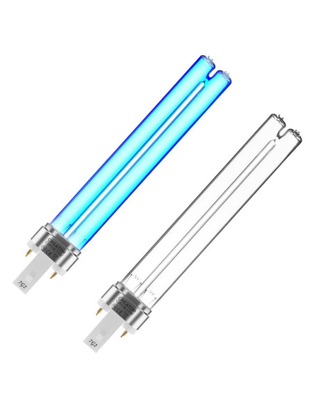 Paquete de 2 bombillas UV-C 13W G23 para estanque Coospider