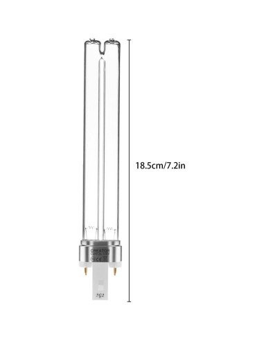 Paquete de 2 bombillas UV-C 13W G23 para estanque Coospider