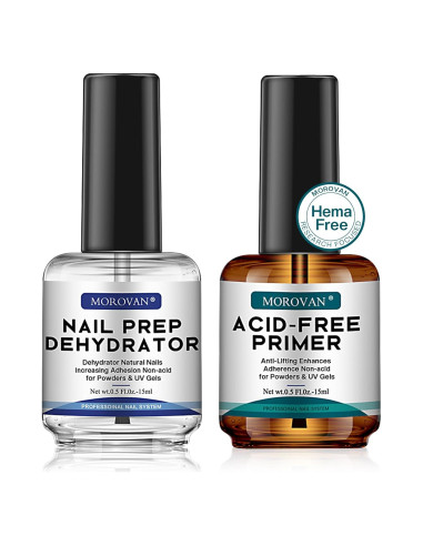 Set Morovan Deshidratador y Primer Sin Ácido para Uñas