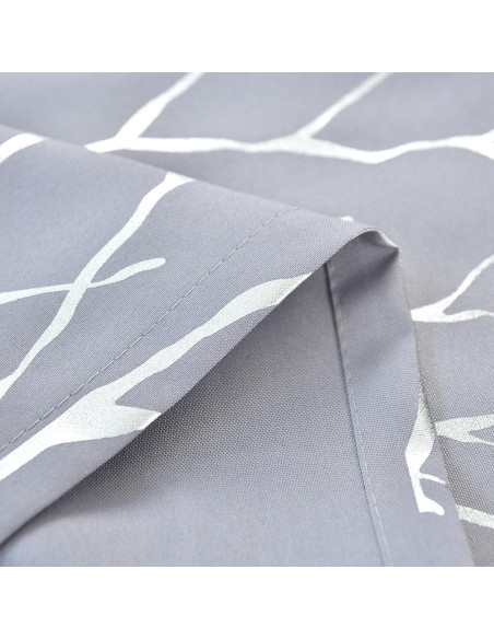 Cortinas Semi-Transparentes Kotile 52x213 cm 2 Paneles Plateadas