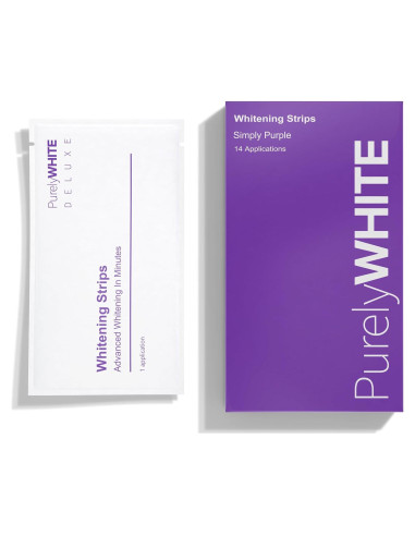 Tiras Blanqueadoras Moradas PurelyWHITE - 28 Tiras Seguras