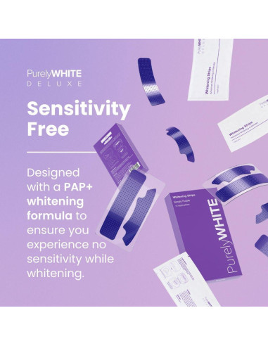 Tiras Blanqueadoras Moradas PurelyWHITE - 28 Tiras Seguras