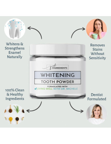 Polvo de Dientes Blanqueador y Remineralizante Menta 99g