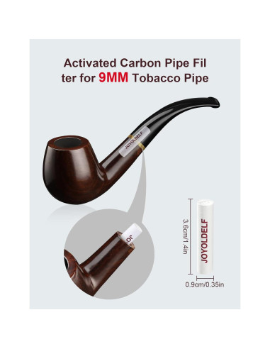 Filtros de Tubo de 9mm Joyoldelf - 60 Filtros de Carbono Premium