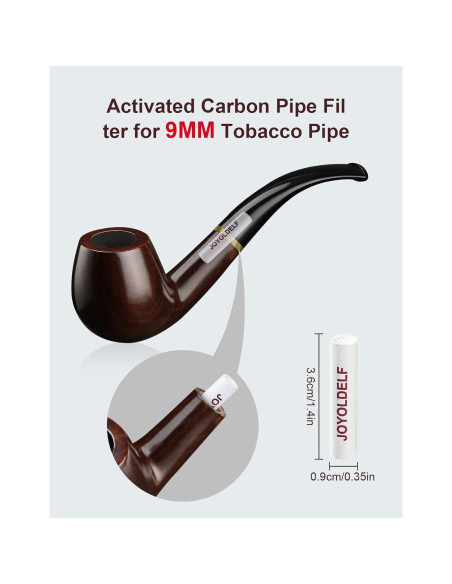 Filtros de Tubo de 9mm Joyoldelf - 60 Filtros de Carbono Premium