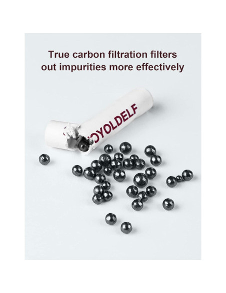 Filtros de Tubo de 9mm Joyoldelf - 60 Filtros de Carbono Premium