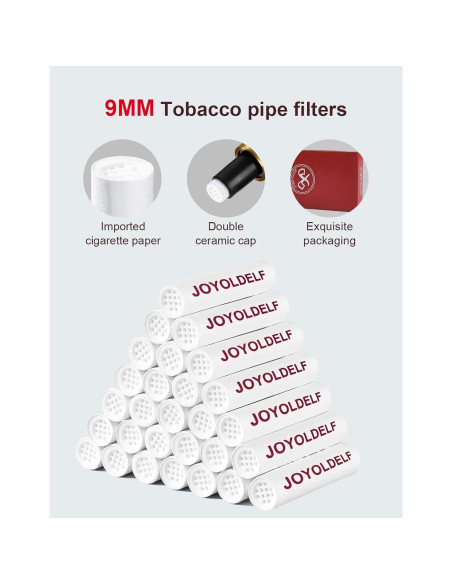 Filtros de Tubo de 9mm Joyoldelf - 60 Filtros de Carbono Premium