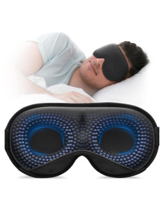 Máscara de Sueño YFONG 3D Negra con Peso 120g Ajustable