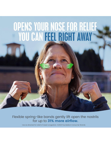 Tiras Nasales Breathe Right Aroma Lavanda 26 Piezas Alivio Congestión