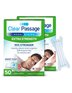 Tiras Nasales ASO 100 ct para Ronquidos y Congestión