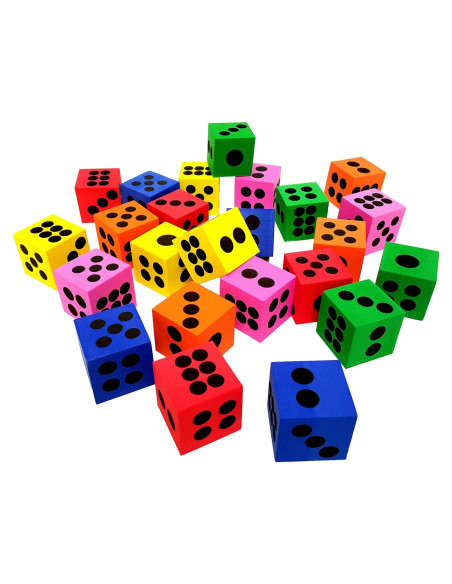 Dados de Espuma Grandes Playscene - 1 Docena, 3.81 cm Dados de Espuma Grandes Playscene - 1 Docena, 3.81 cm
