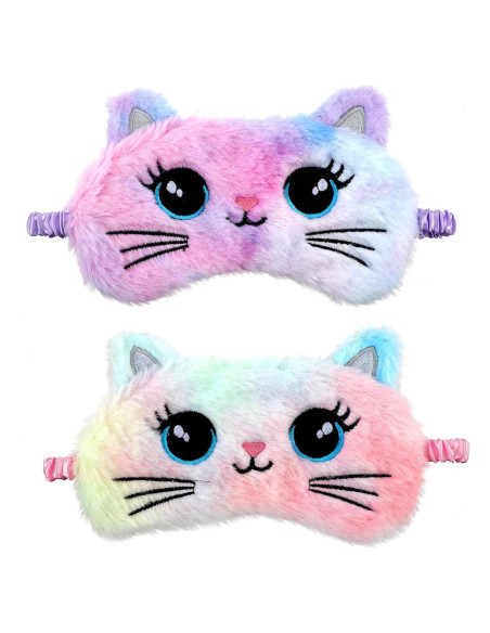 2 Pcs Máscaras de Ojos Felpa Suave Gato WY LIGHTING