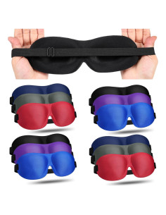 Bonuci 12 Máscaras de Sueño 3D Antifaz Ajustable Multicolor