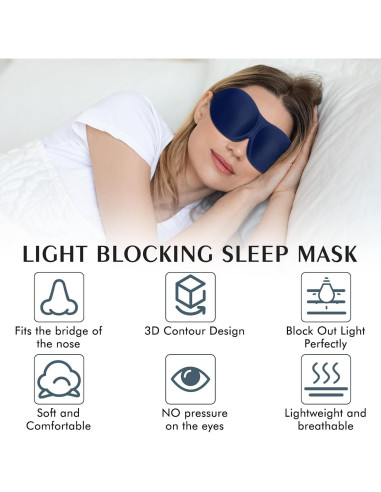 Bonuci 12 Máscaras de Sueño 3D Antifaz Ajustable Multicolor