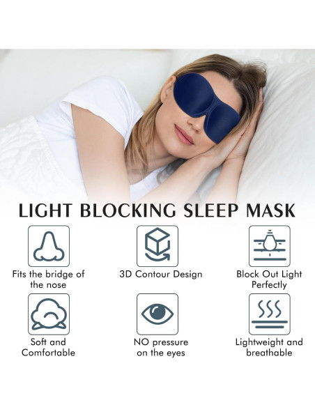 Bonuci 12 Máscaras de Sueño 3D Antifaz Ajustable Multicolor