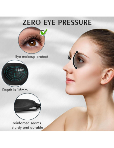 Bonuci 12 Máscaras de Sueño 3D Antifaz Ajustable Multicolor