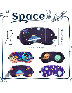 Geyoga 5 Máscaras de Sueño para Niños Estilo Espacial 2